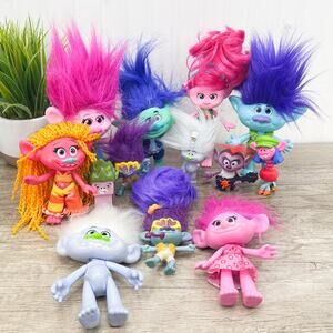 Dreamworks Trolls World Tour - Troll Lot of 14 2019 Hasbro‎ Dolls Troll Movie